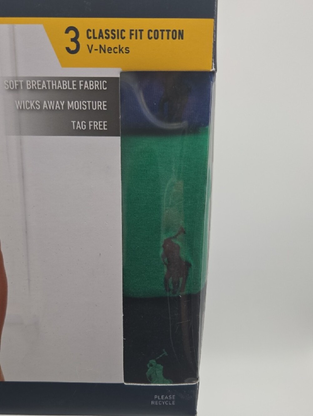 Polo by Ralph Lauren Classic Fit Cotton Tee Box in Navy and Yellow - Picture 4 of 4